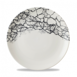 Kintsugi Accents Quartz Black Evolve Coupe Bowl 9.75Inch