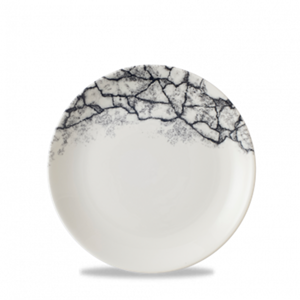 Kintsugi Accents Quartz Black Evolve Coupe Plate 6.5Inch