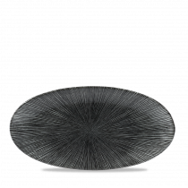 Churchill Studio Prints Agano Black Oval Chefs Plate 11 4/5X5 3/4Inch