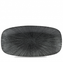Churchill Studio Prints Agano Black Chefs Oblong Plate 13 7/8X7 3/8Inch