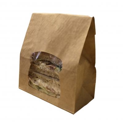 Windowed Kraft Sandwich Bag x 250