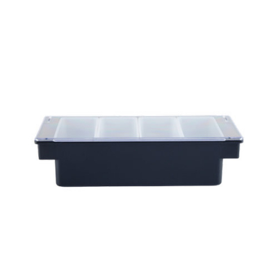 Condiment Dispenser 4 Part Black