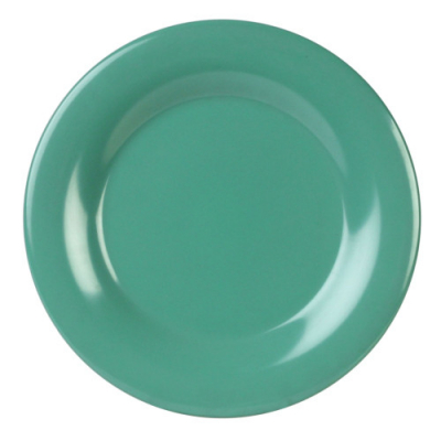 Melamine Wide Rim Plate Green 5.5Inch/140mm x12