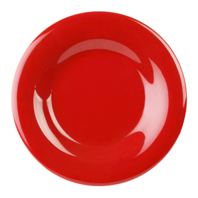 Melamine Wide Rim Plate Red 7 7/8Inch/200mm x12
