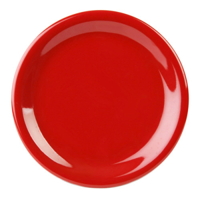 Melamine Narrow Rim Plate Red 6.5"/165mm x12