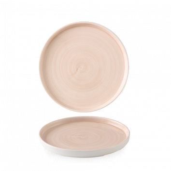 Churchill Super Vit Stonecast Canvas Coral Walled Plate 6.3"