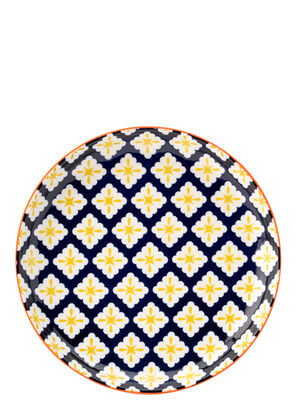 Cadiz Blue & Orange Plate 8Inch (20cm)