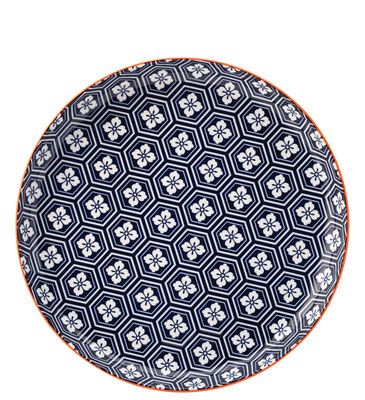 Cadiz Blue & Orange Plate 10.5" (27cm)