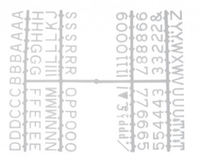 1/2Inch Letter Set (660 characters) White