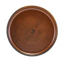 Terra Porcelain Rustic Copper Low Presentation Plate 14cm