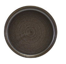 Terra Porcelain Black Low Presentation Plate 14cm
