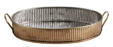 Serving Tray Antique Brass 31cm
