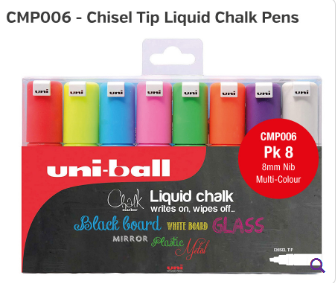 Chalk Malker Pen Multi Colour 8mm x8