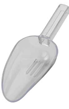 Clear Plastic Ice Drainer Scoop 7oz