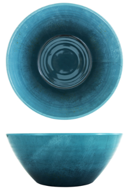 Light Blue Glazed Melamine Casablanca Bowl 24.5 x 10cm