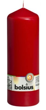 Pillar Candle Red 200x70mm x8