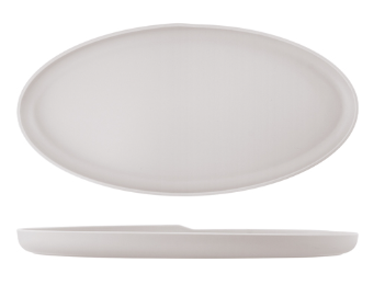 White Copenhagen Oval Melamine Dish 47.5 x 24cm