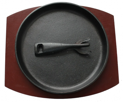 Round Sizzler + Wood Base 22cm