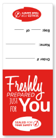 Take Away Food Delivery Labels 50x130mm x500
