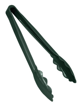 Tong Scallop Grip Polycarbonate Green 9Inch