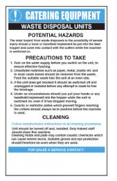 Waste Disposal Unit Safety Notice