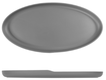Grey Copenhagen Oval Melamine Dish 47.5 x 24cm