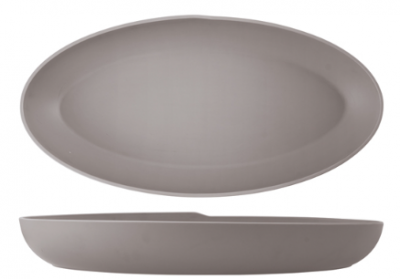 Sand Brown Copenhagen Oval Melamine Deep Dish 55 x 27.5 x 7.5cm