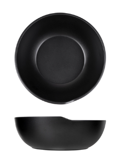 Black Copenhagen Round Melamine Bowl 20 x 7.5cm