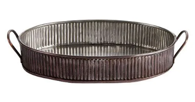 Serving Tray Antique Copper 31cm