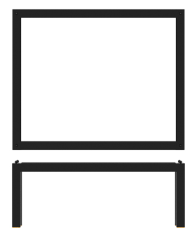 Black Luxor Metal GN 1/2 Riser 32.5 x 26.5 x 12cm