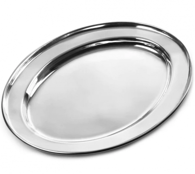 Oval Flat Stainless Steel 20x14"/ 50x36cm