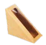 Sandwich Wedge with Window Single Kraft x250