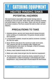 Heated Rinsing Sinks Safety Notice.