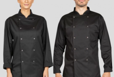 Dennys Chef Jacket Long Sleeve Black Medium