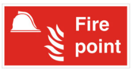 Fire Point Text & Symbol, Self-Adhesive Vinyl, 100x200mm.