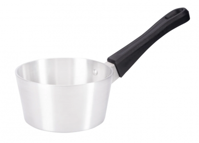 Milkpan Lipped Medium Duty Black Handle 20cm