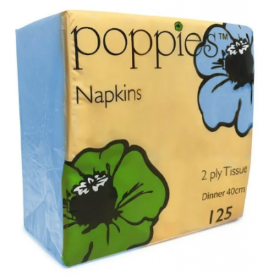 Napkin Baby Blue 40cm/3ply 8 Fold x1000