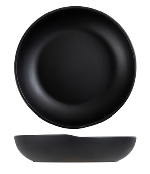 Black Copenhagen Melamine Coupe Bowl 24.5 x 5.3cm
