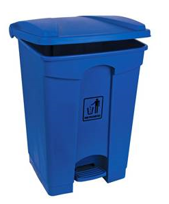 45L Polypropylene Pedal Bin Blue