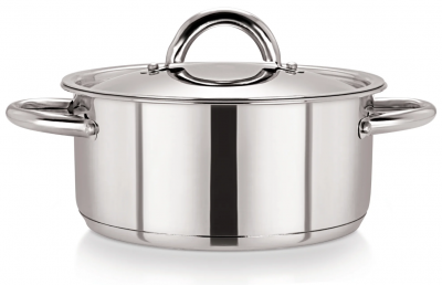 Casserole Pan & Lid Stainless Steel 2L 18cm (Induction Compatible)