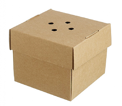 Corrugated Kraft Gourmet Burger Box 122x102mm x100
