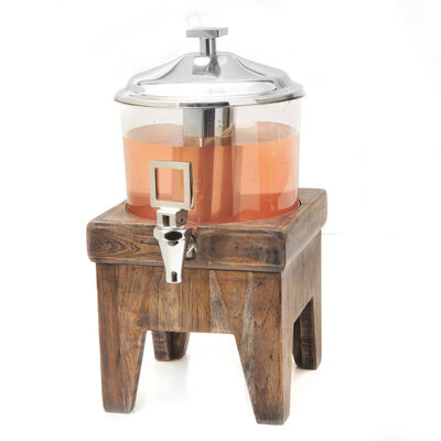 Steelite DWH Fusion Buffet System: Juicer Wood Base - 3.8 L (4 qt) - Ash Grey Teak