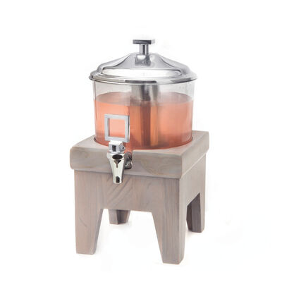 Steelite DWH Fusion Buffet System: Juicer Wood Base - 3.8 L (4 qt) - Grey Wash Teak