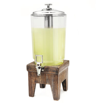 Steelite DWH Fusion Buffet System: Juicer Wood Base - 11.4 L (12 qt) Ash Grey Teak