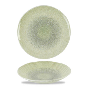 Dudson Harvest Grain Speckle Green  Organic Coupe Bowl 11"