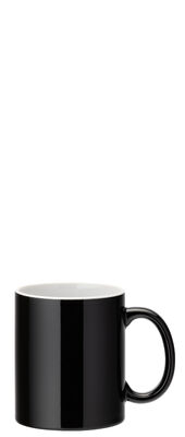 Pure White Straight-Sided Mug 12oz (34cl) - Black