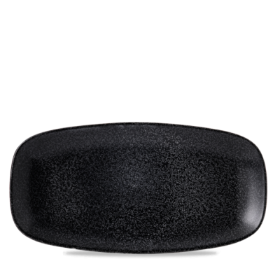Dudson Evo Origins Midnight Black  Chefs Oblong Plate 11 3/4X6Inch