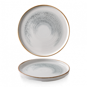 Homespun Accents Jasper Grey Walled Plate 10 2/8"