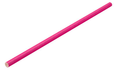 Paper Solid Pink Straw 8Inch (20cm) x250
