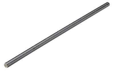 Paper Gunmetal Metallic Straw 8" (20cm) x250